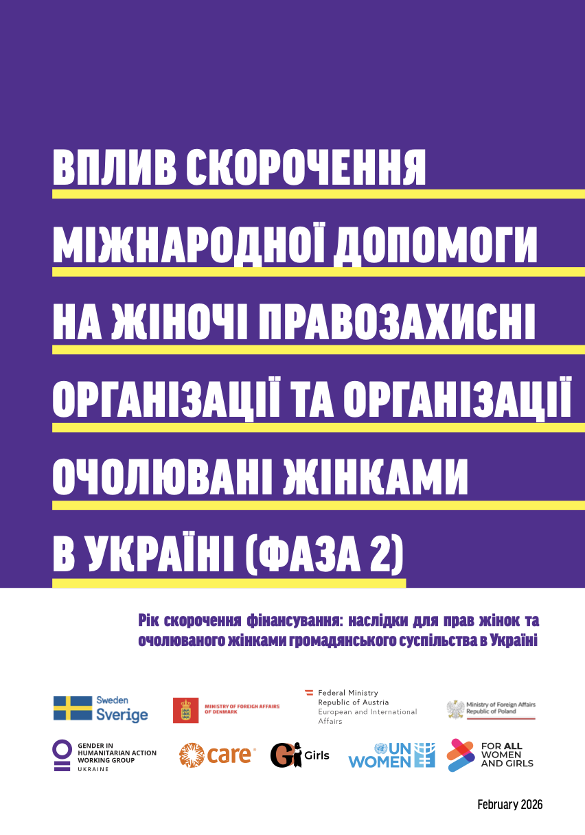 Вплив скорочення міжнародної допомоги на жіночі правозахисні організації та організації, очолювані жінками, в Україні