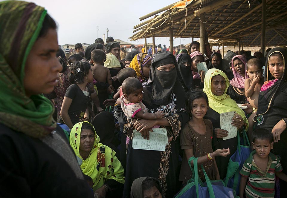 humanitarian agencies have been trying their best to distribute essential relief items such as soaps, clothes, scarves, menstrual hygiene products and flashlights to women, packaged together into what is called a “dignity kit”.