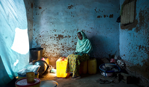 Displaced woman