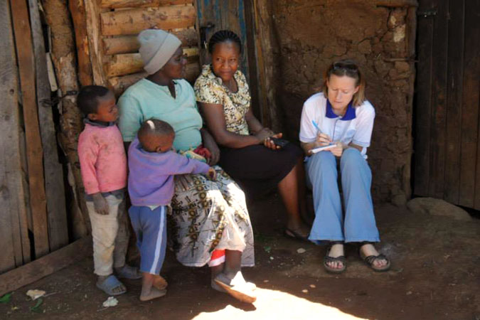 Stephanie Raison (right) documenting the stories of women’s access to justice in Kilimanjaro Region. Photo: UN Women Tanzania/Lesley Reader