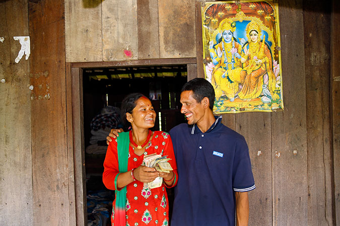 Through the community-managed Service Centre, women’s access to markets in the area has increased. Chandra Kala Thapa worked on the construction of the Centre, and with support from the Joint Programme, she and her husband have been able to earn more from their work. Photo: UN Women/Narendra Shrestha