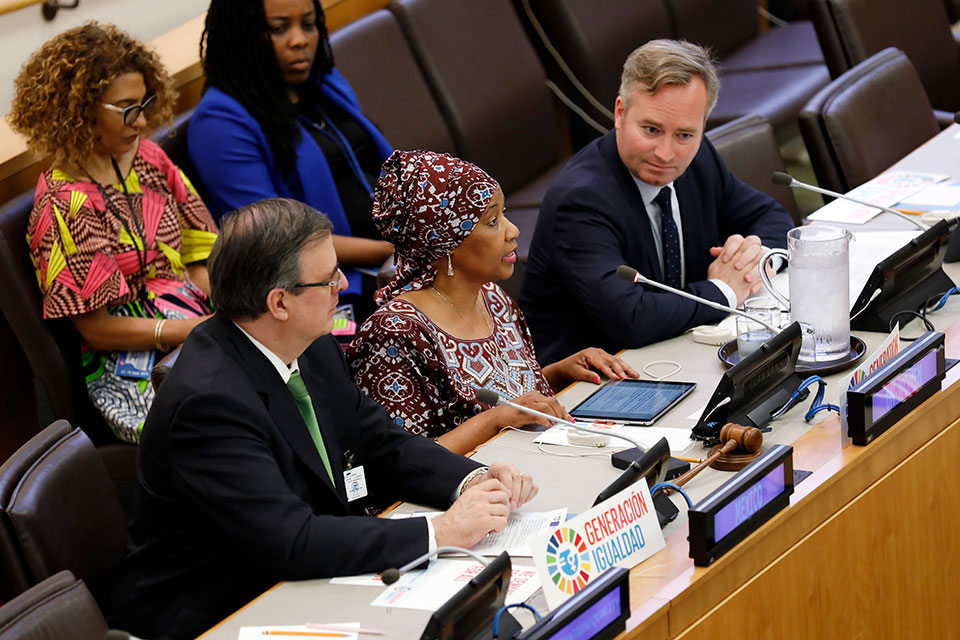 UN Women Executive Director Phumzile Mlambo-Ngcuka highlights the importance of collaboration in achieving gender equality. Photo: UN Women/Ryan Brown