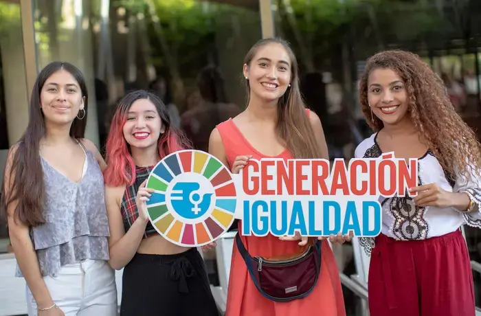 Participantes de la Consulta Juvenil de Generación Igualdad en América Latina y el Caribe que tuvo lugar en Chile en enero de 2020. Foto: ONU Mujeres/Pablo Rojas Madariaga