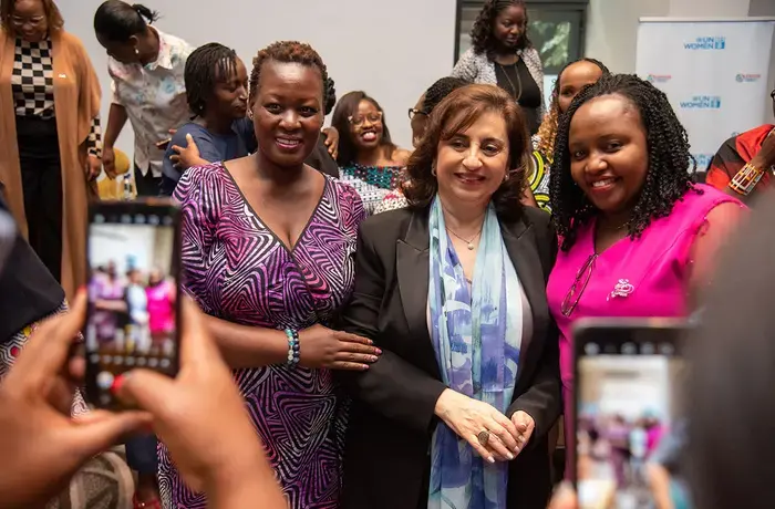 UN Women Executive Director Sima Bahous with feminists, women’s rights activists and advocates of Kenya. Photo: UN Women/James Ochweri 