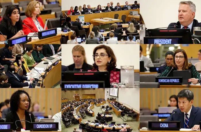 Scenes from the second regular session of the UN Women Executive Board, held at UN Headquarters, 12–13 September 2023. Photo: UN Women/Ryan Brown.