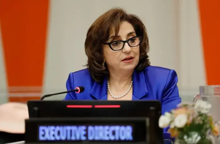 UN Under-Secretary-General and UN Women Executive Director Sima Bahous delivers closing remarks during the second regular session 2025 of the UN Women Executive Board, UN headquarters, 10 September 2025. Photo: UN Women/Ryan Brown.