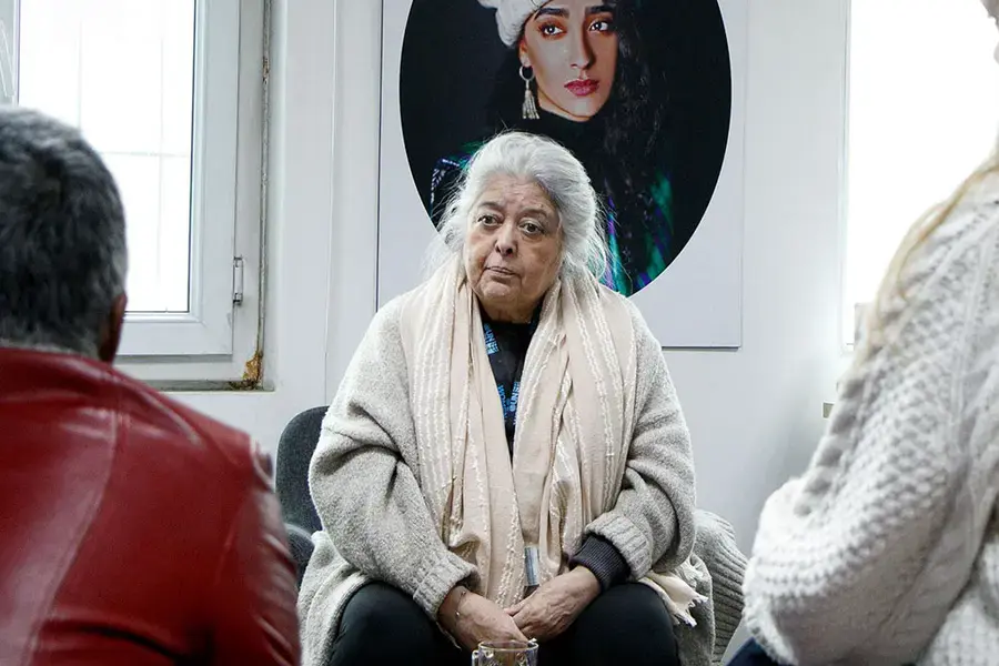 Mahbouba Seraj, one of the world’s most prominent women’s rights activists, at a meeting with UN Women on implementing a women-centred response to the humanitarian crisis, Kabul, Afghanistan, January 2022. 