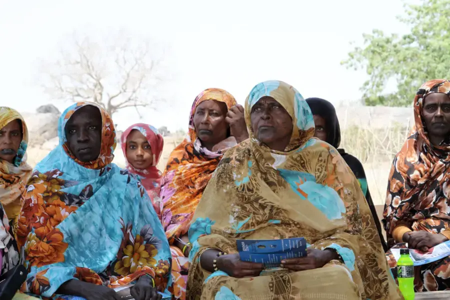 Consultation sessions with Bule Nile women, to develop security council action plan 1325 for Blue Nile region, as part of the project “Towards building a democratic state that accounts to gender equality and empowerment of women”. Goli-Jaalieen village, Al-Tadamoun Locality, Blue Nile State. Photo: UN Women Sudan