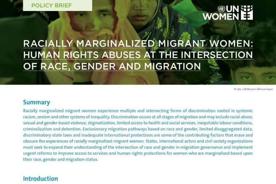 Racially marginalized migrant women: Human rights abuses at the intersection of race, gender, and migration