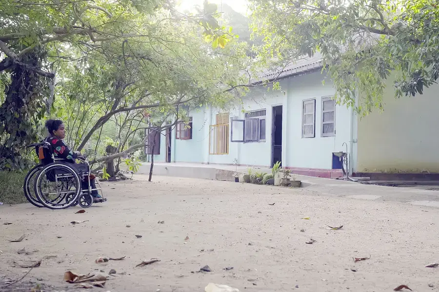 The AKASA safe house is seen in Anuradhapura, Sri Lanka, on 17 August 2023.