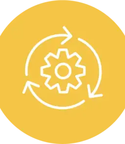 Gear with arrows around it
