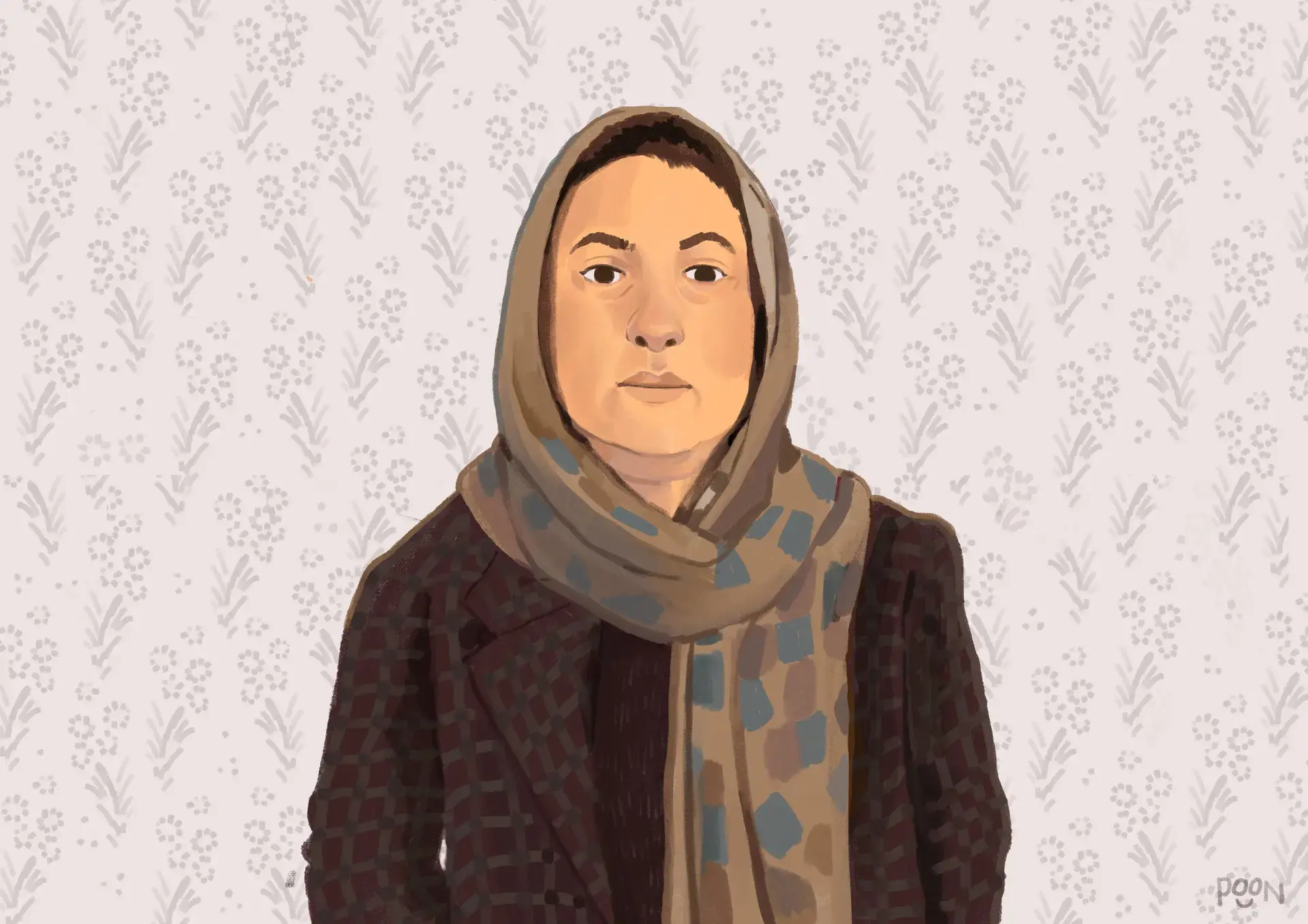 illustration of Mursal Samadi. Credit: Poompat Watanasirikul