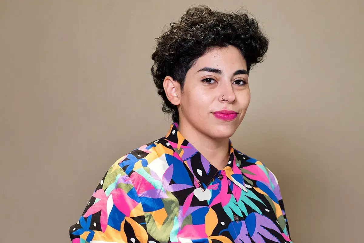 Portrait of activist Fernanda Rotondo. 