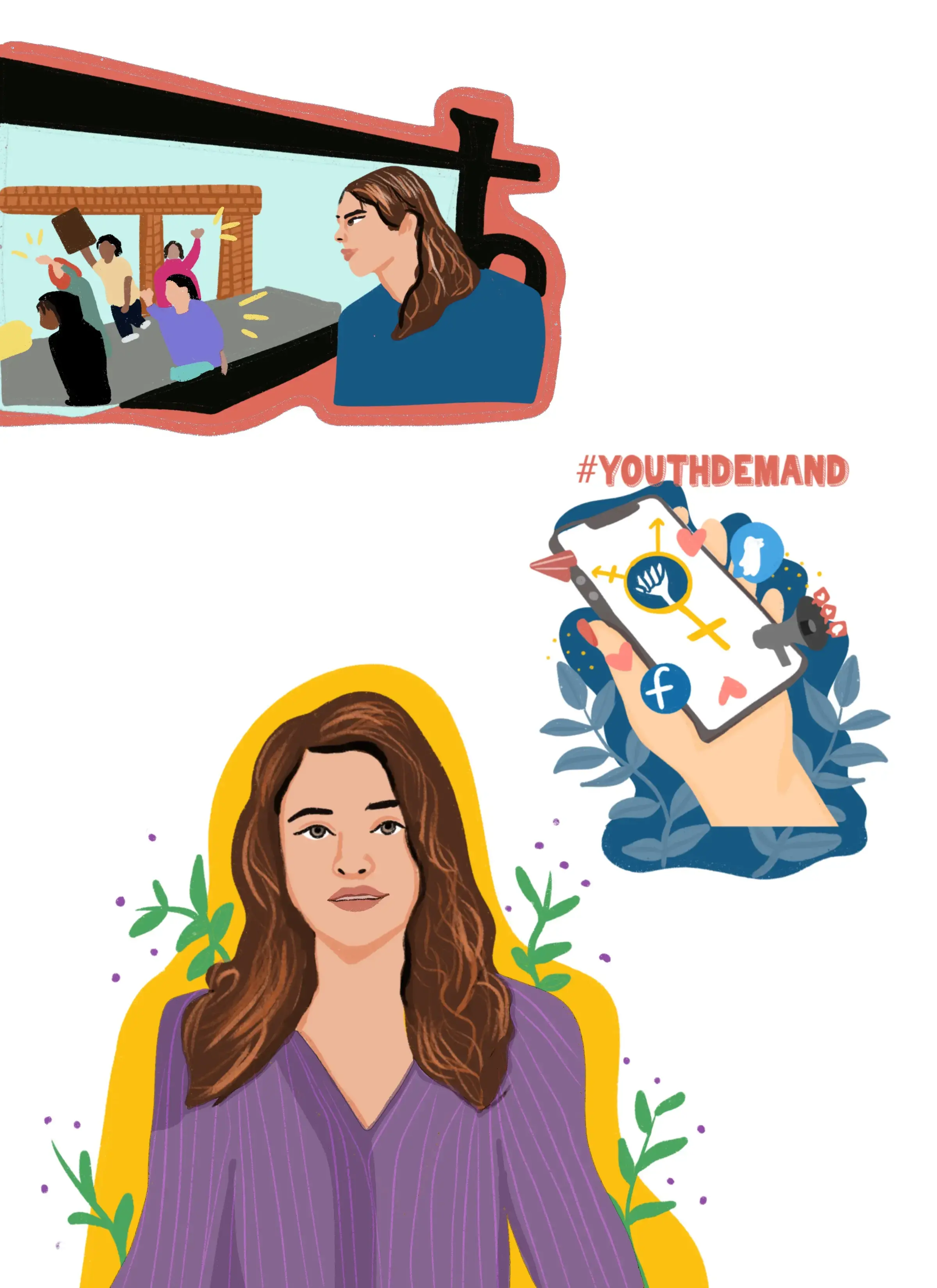 an illustration of Valentina Urtan, 26 from Ukraine. Credit: UN Women/Ipsita Divedi