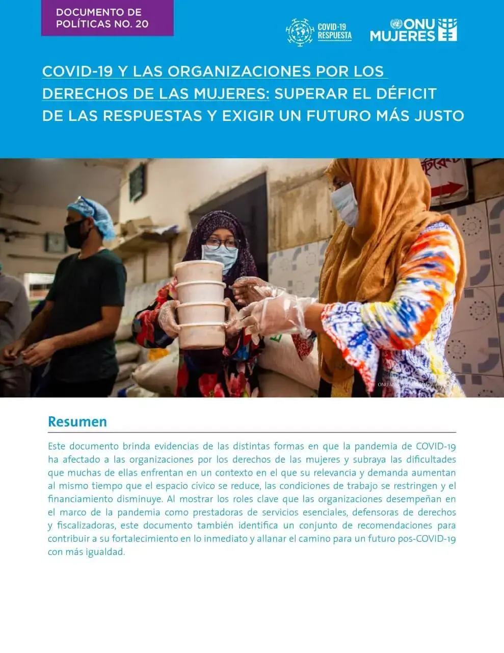 COVID-19 y las organizaciones por los derechos de las mujeres: Superar el déficit de las respuestas y exigir un futuro más justo