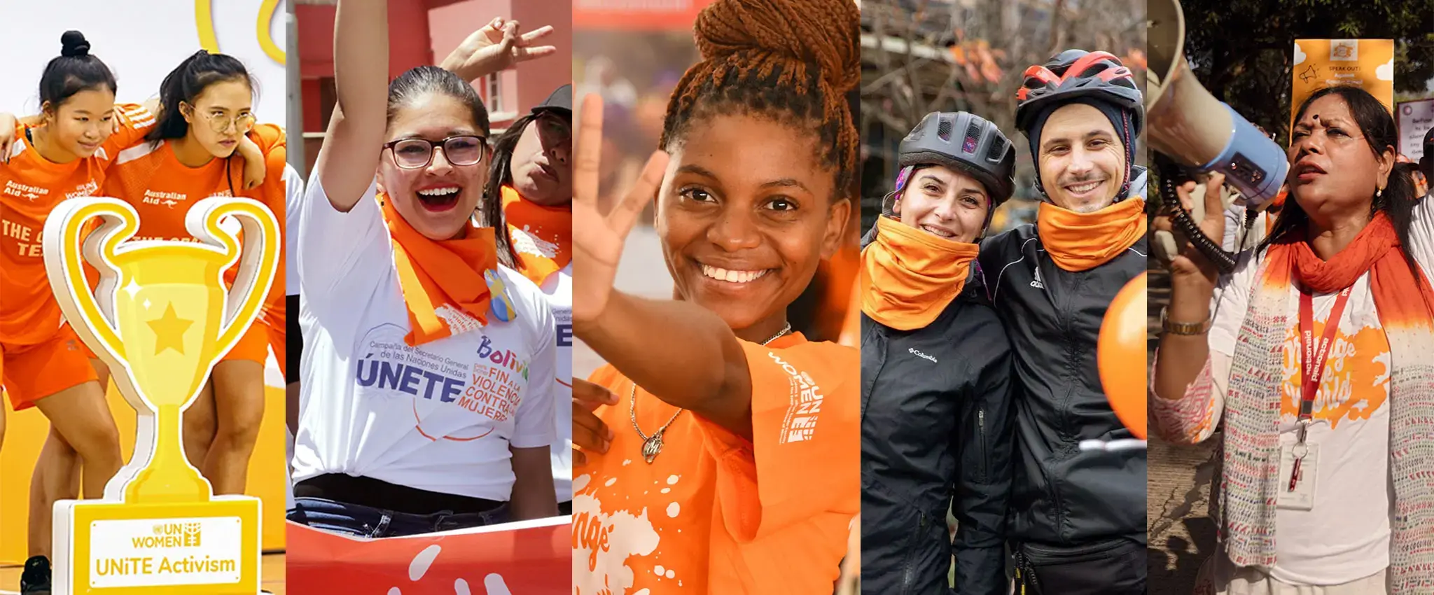 Photos (from left to right): UN Women (Viet Nam); UN Women/Karen Peña (Bolivia); UN Women/Faith Mvula (Malawi); UN Women (Kosovo); UN Women/Sultan Mahmud Mukut (Bangladesh)