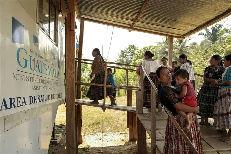 A free government-run mobile health clinic is seen in Guatemala, where it serves 70 to 80 people per day. 