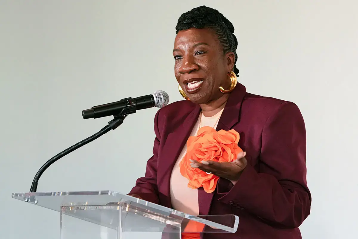 Tarana J. Burke, Chief Vision Officer, “Me Too” International during the High-Level meeting to mark the 25th Anniversary of the International Day for the Elimination of Violence against Women,  held at the United Nations Headquarters, New York city, Monday, 25 November 2024. Photo: UN Women/Jennifer Graylock	