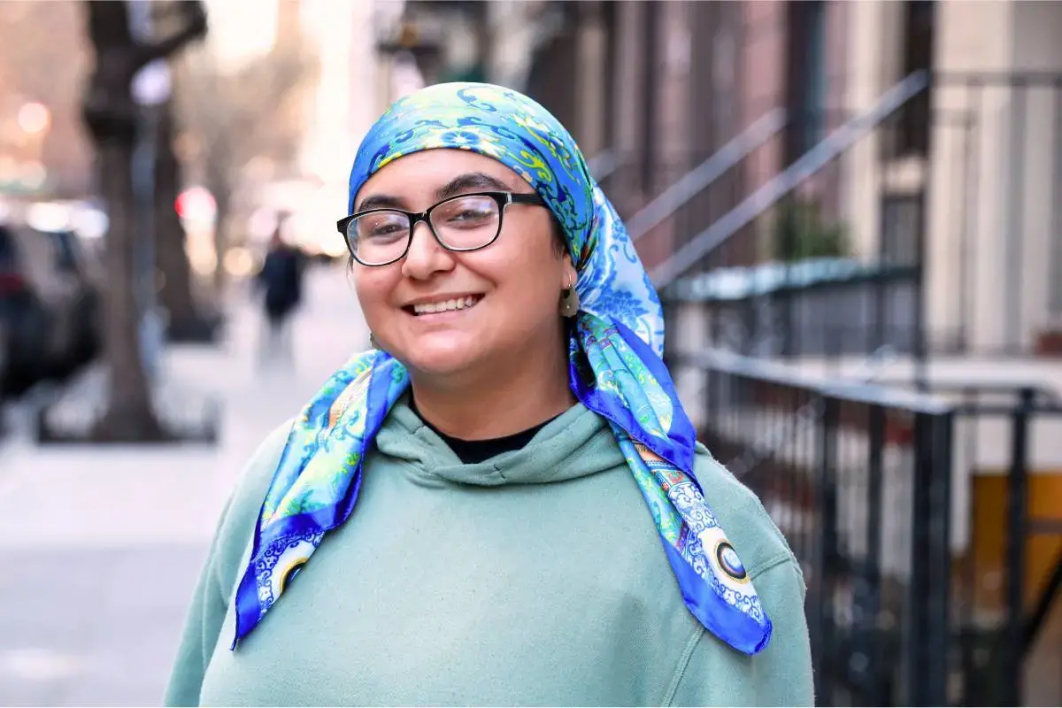 Kuyenraray Rupayan, 19, indigenous rights and environmental activist and founder of the mental health app Kumente from Chile, at the CSW69 Youth Forum in New York, March, 2025. Photo: UN Women/Ryan Brown