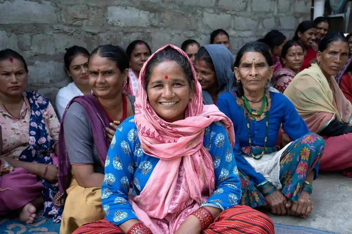 A group of Nepalese women seated together