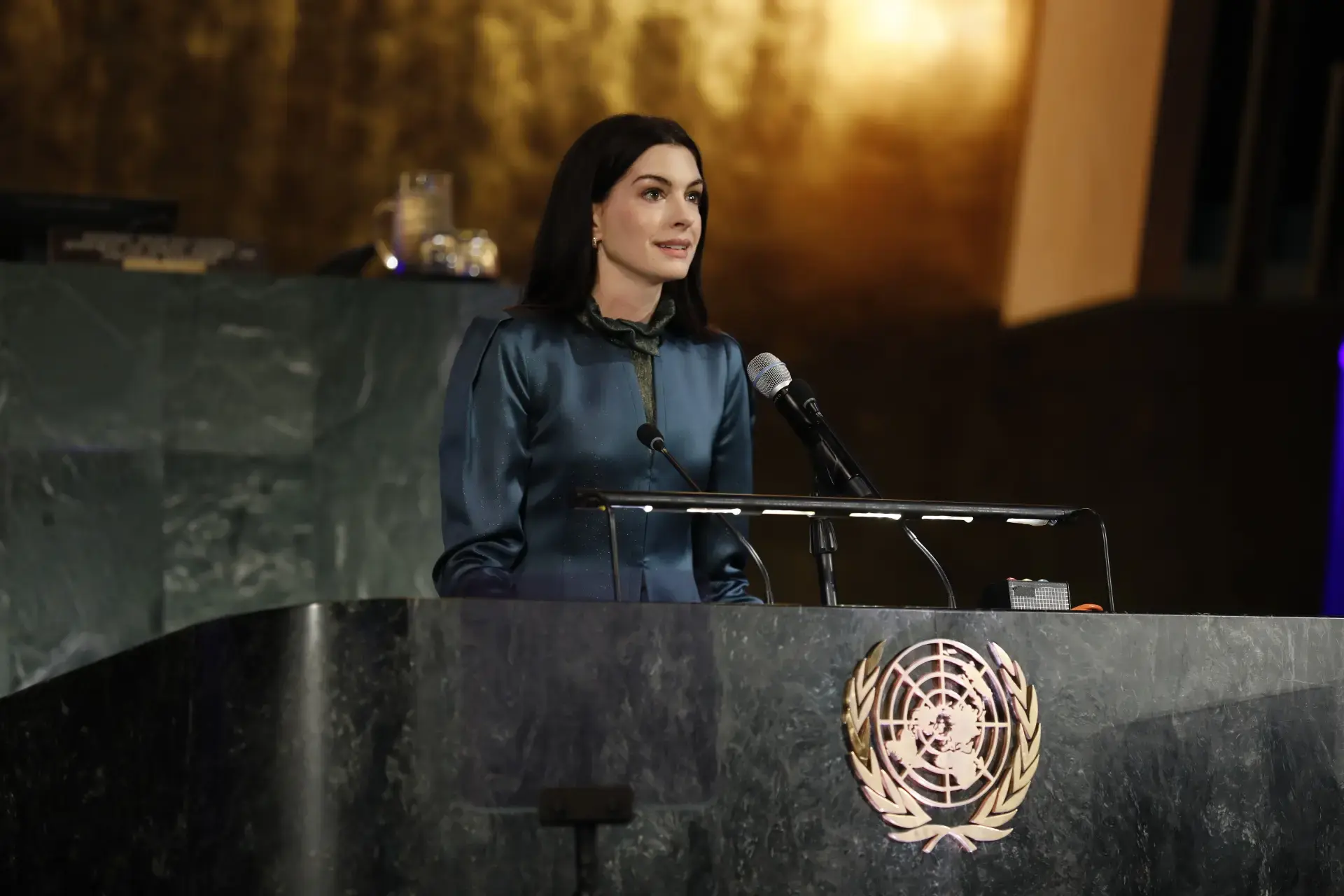 Anne Hathaway at UN Women's International Women's Day observance