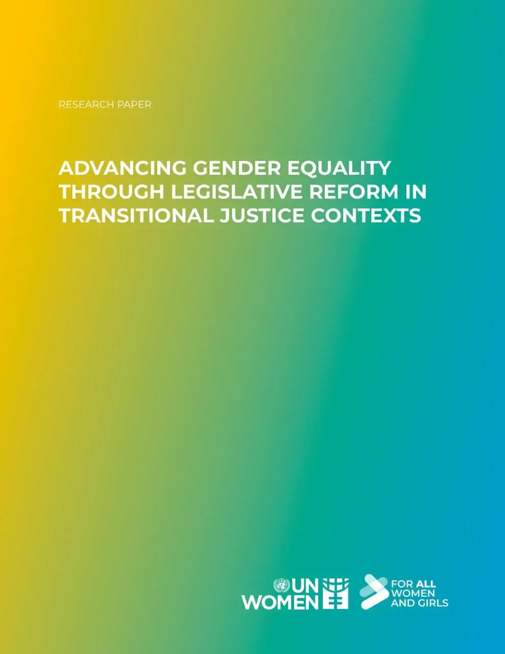 Advancing gender equality through legislative reform in transitional justice contexts - cover