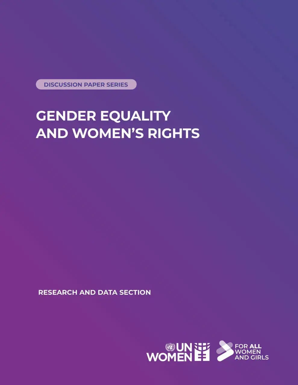 UN Women discussion paper series - cover