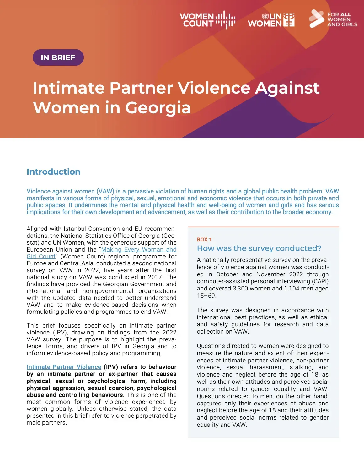 Intimate partner violence against women in Georgia cover image